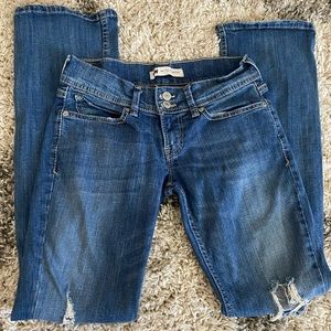 Levis 524 too superlow holey jeans